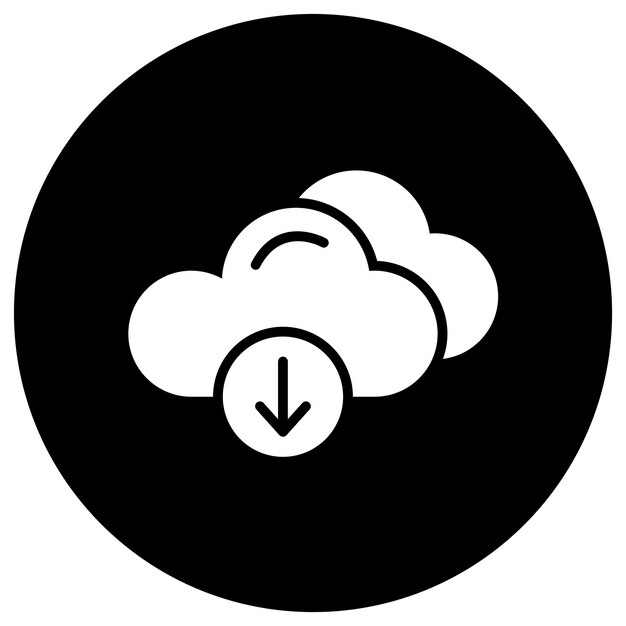 Cloud Download Vector Icon Design Illustration