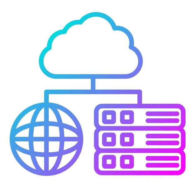 Cloud Hosting Vector Illustration Style