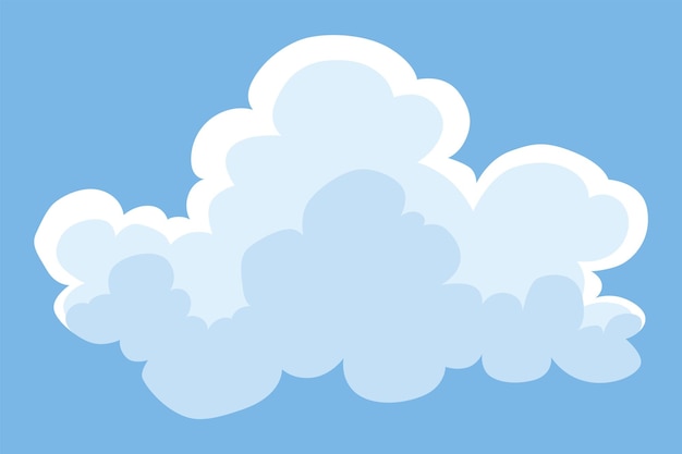 Cloud icon abstract white cloudscape icon symbol shapes in flat style vector cloudy design element