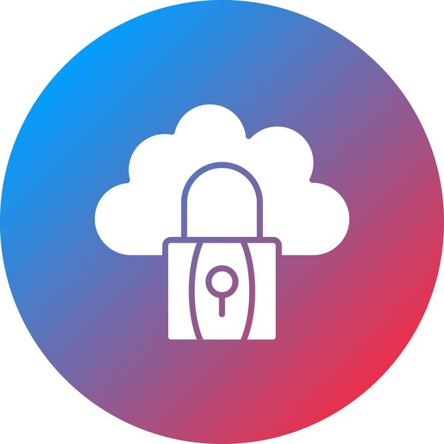 cloud lock icon vector image can be used for cloud computing