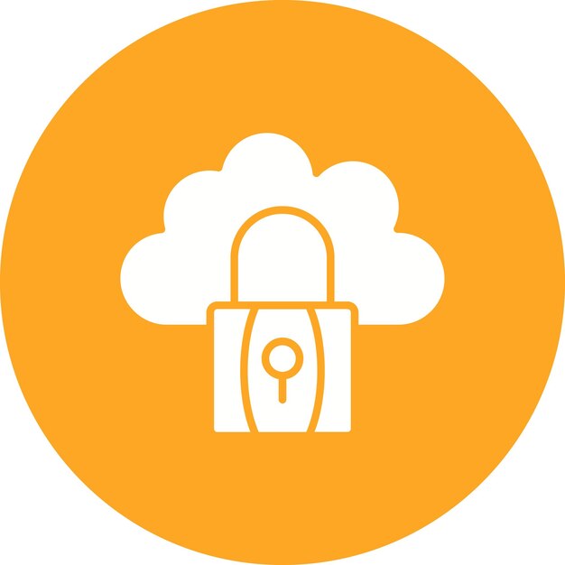 cloud lock icon vector image can be used for cloud computing