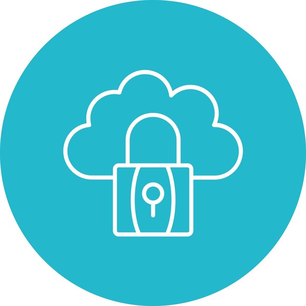 cloud lock icon vector image can be used for cloud computing