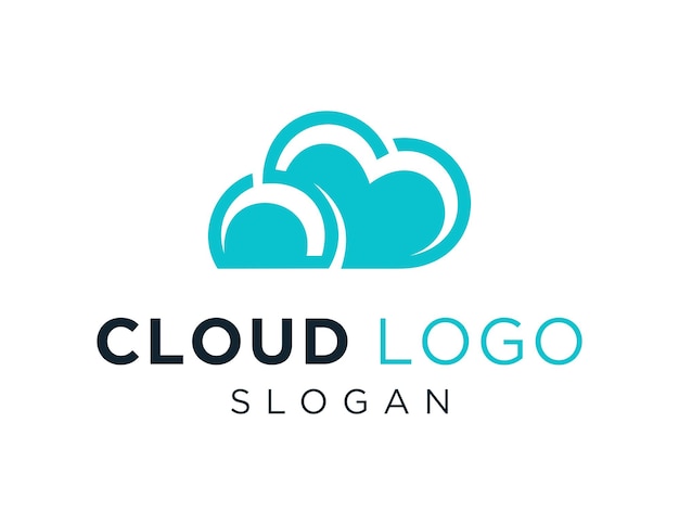 cloud logo design was created using the corel draw 2018 application with a white background