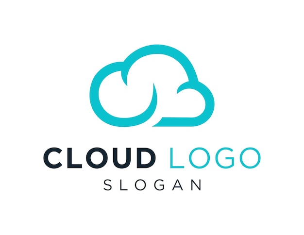 cloud logo design was created using the corel draw 2018 application with a white background