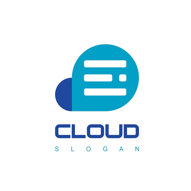 Cloud Logo Template Server Icon
