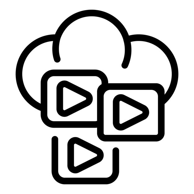 cloud multimedia streaming concept icon