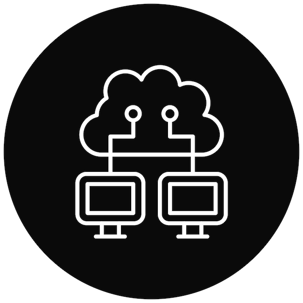 cloud network icon vector image can be used for web marketing