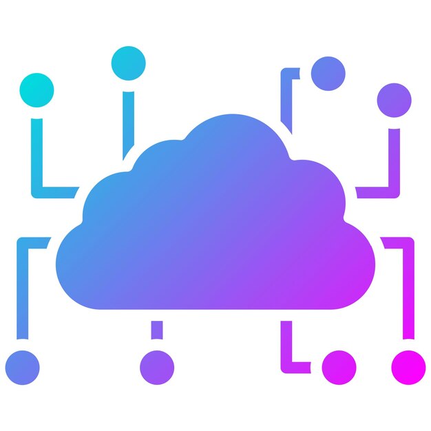 cloud networking vector illustration style