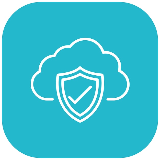 Cloud Protection Vector Illustration Style
