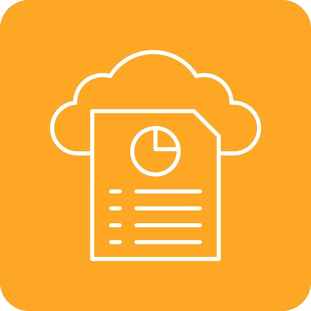 cloud reporting vector icon can be used for data analytics iconset