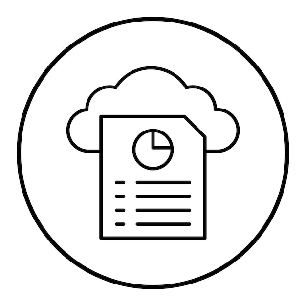 cloud reporting vector icon can be used for data analytics iconset