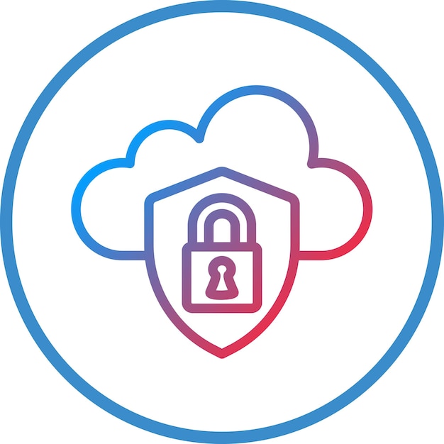 Cloud Security Icon Style