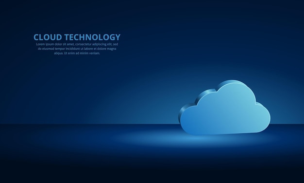 cloud security technology network and data security protection background design