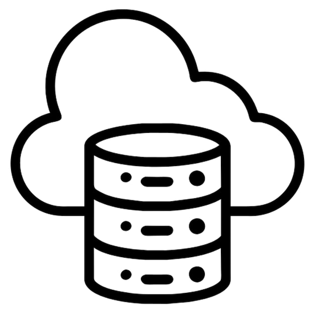 cloud server icon outline