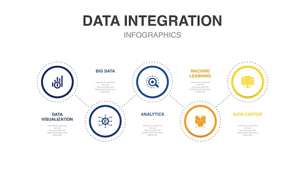 Cloud storage data center Private cloud SaaS Service provider icons Infographic design template Creative concept with 5 steps