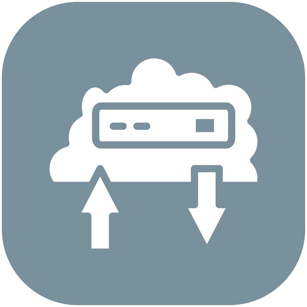 Cloud Switch vector icon illustration of Cloud Computing iconset