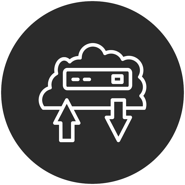 Cloud Switch vector icon illustration of Cloud Computing iconset