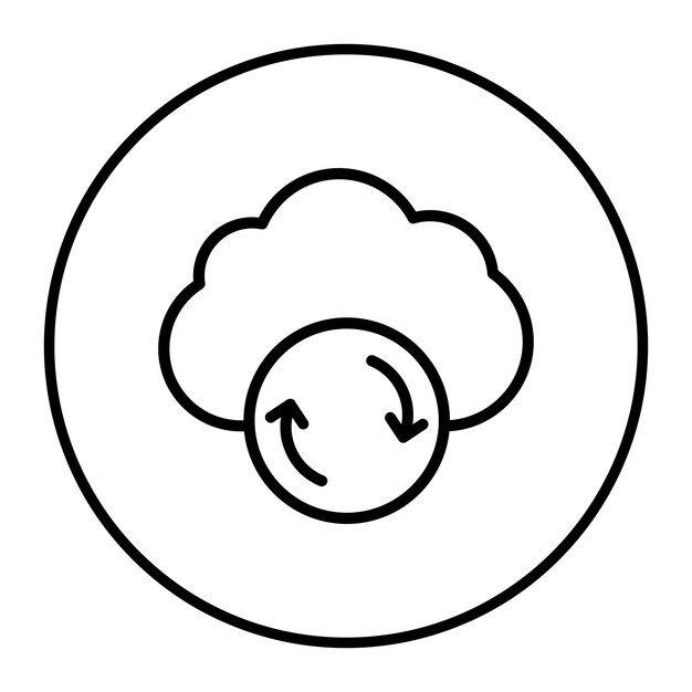 Cloud Sync Vector Illustration