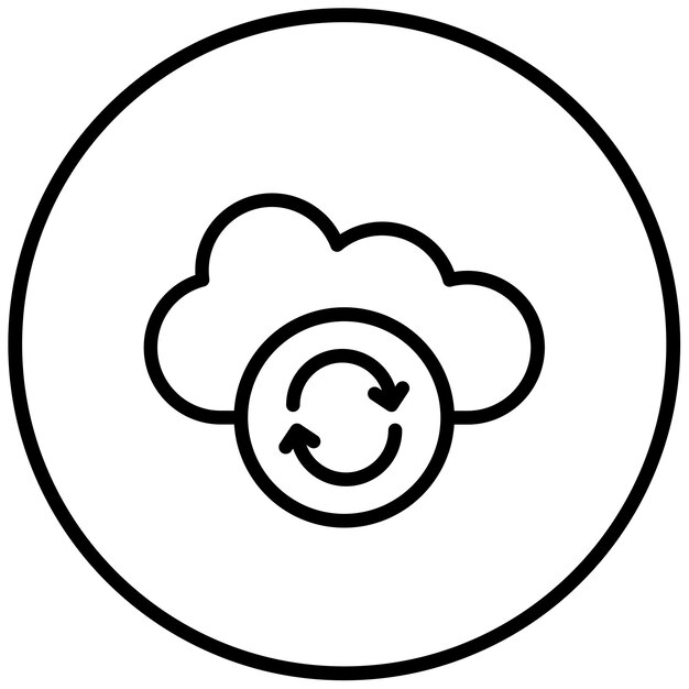 Cloud Sync Vector Illustration