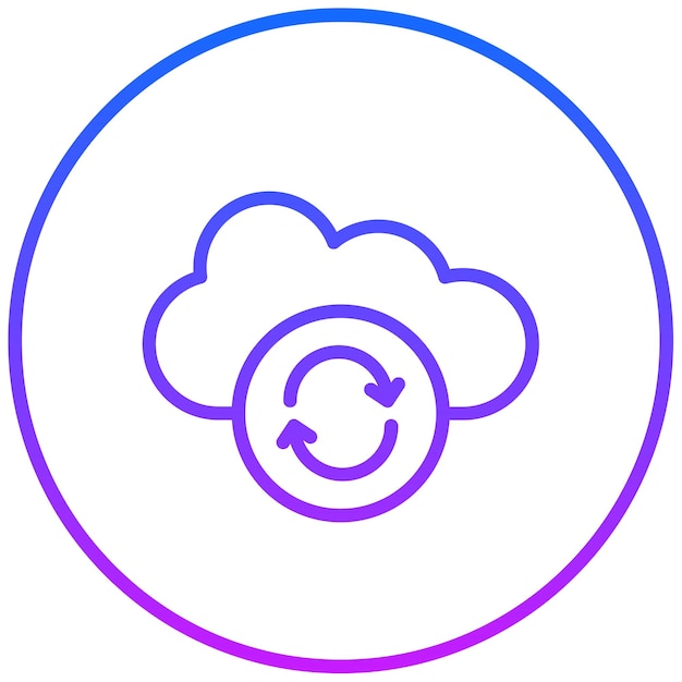 Cloud Sync Vector Illustration