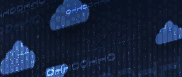 Cloud technology Integrated digital web concept background