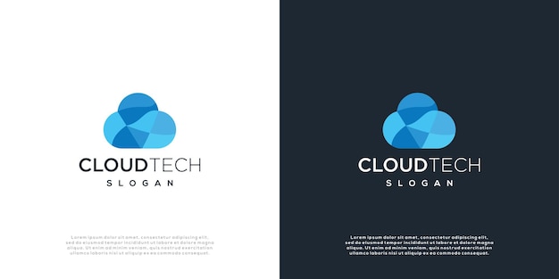 Cloud technology Logo inspiration Digital vector Cloud technology Design Template