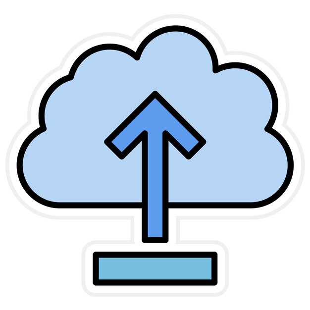 Cloud Upload icon vector image Can be used for Networking and Data Sharing