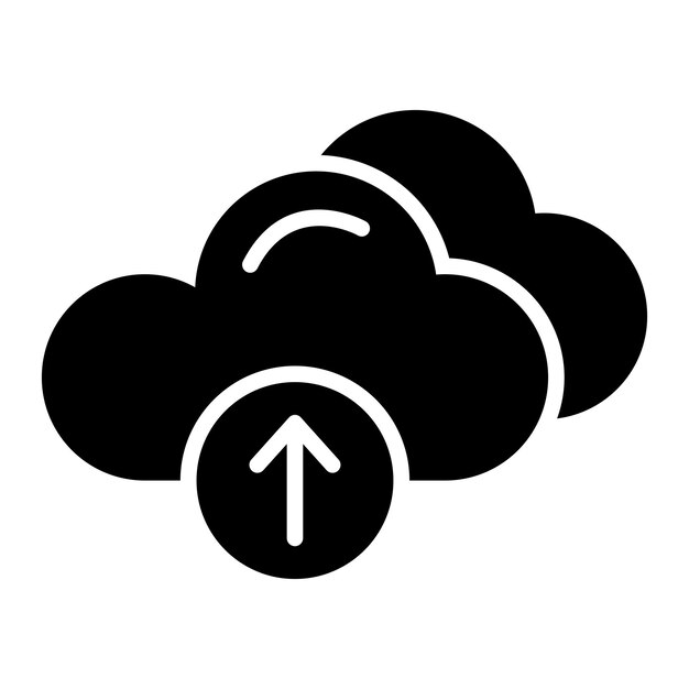 Cloud Upload Vector Icon Design Illustration