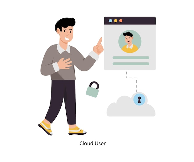 Cloud User Vector illustration EPS 10 file