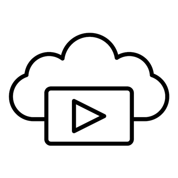 Cloud Videos Vector Illustration Style