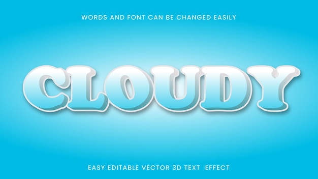 cloudy text style