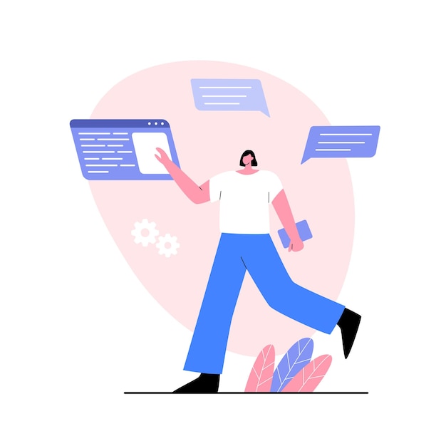 CMS content administration concept
