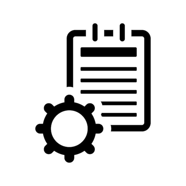 Cms content management icon Black vector graphics
