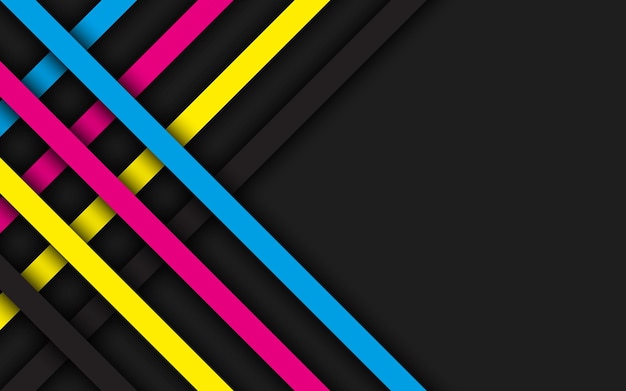 cmyk abstract background with overlayed stripes modern cmyk print business design concept vector abstract illustration