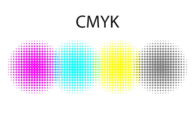 cmyk colors circles gradient color vector illustration stock image eps 10