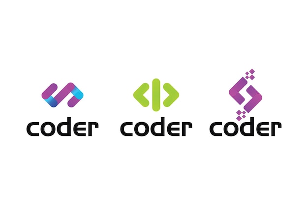 Code coding logo design
