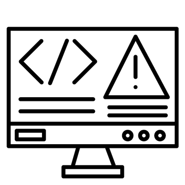 Code Error Vector Illustration Style