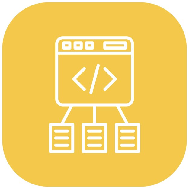 Code Framework Vector Illustration Style