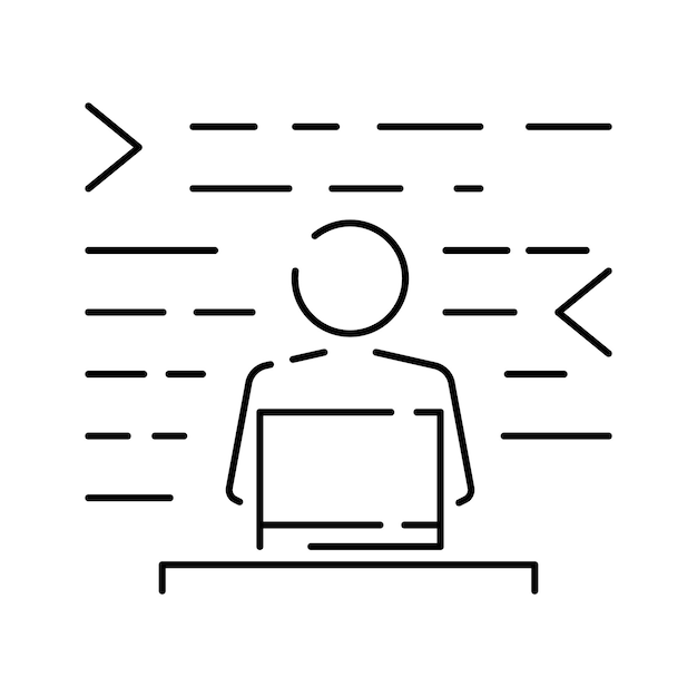 Code Icon in trendy flat style isolated Coding and Programming line icon Code symbol for your web site design logo app UI Vector illustration EPS10