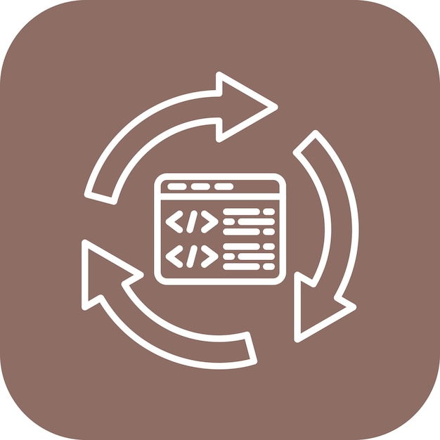 code refactoring icon vector image can be used for mobile app development