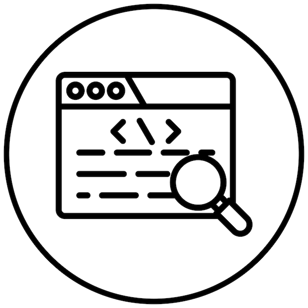 Code Review vector icon illustration of Quality Assurance iconset