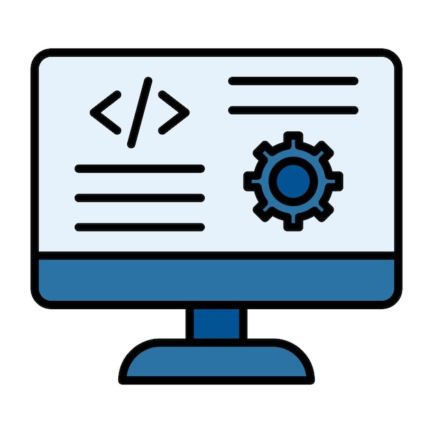 Code Settings Flat Illustration