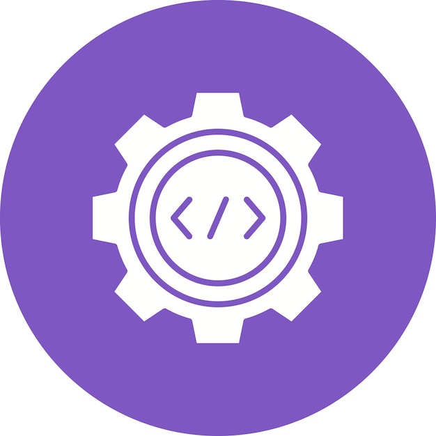 Code Settings Vector Illustration Style