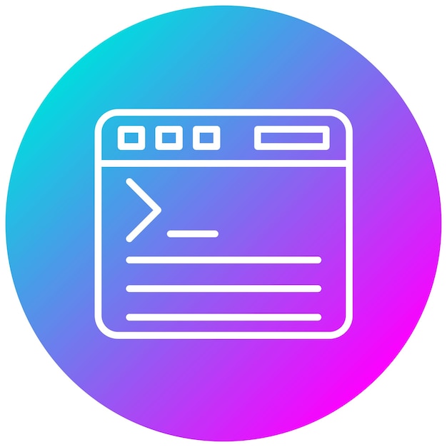 Code Terminal Vector Illustration Style