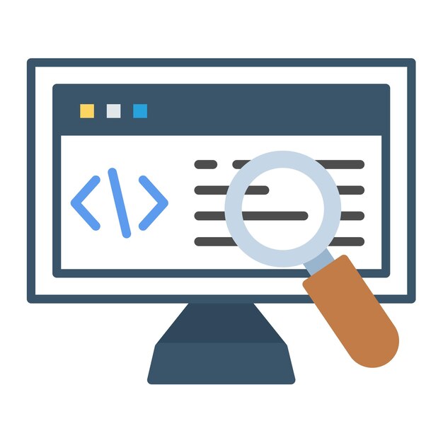 Code Testing Vector Illustration