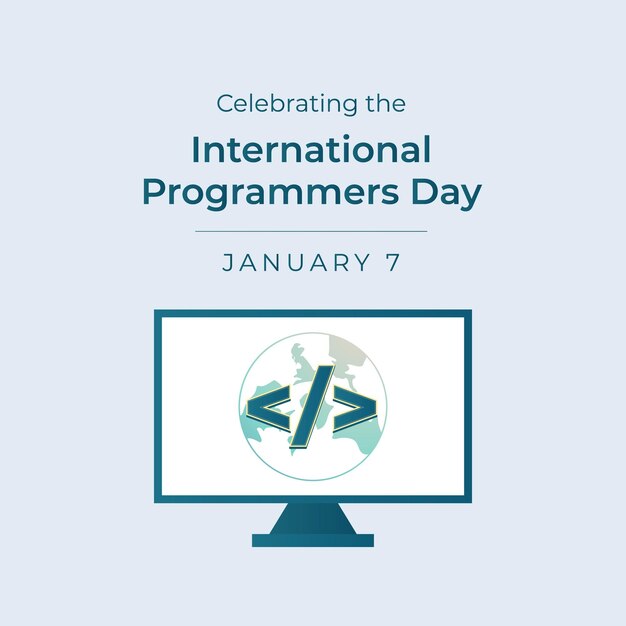 Code the Celebration Vector Design Template for International Programmers Day