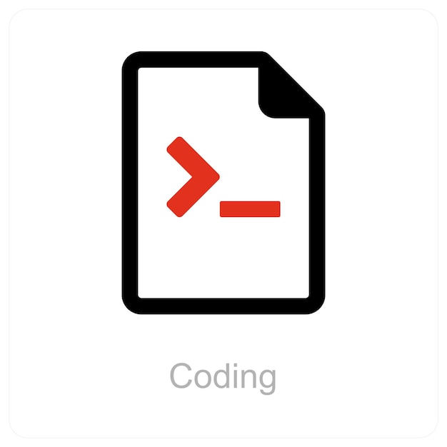 coding and programmimg icon concept