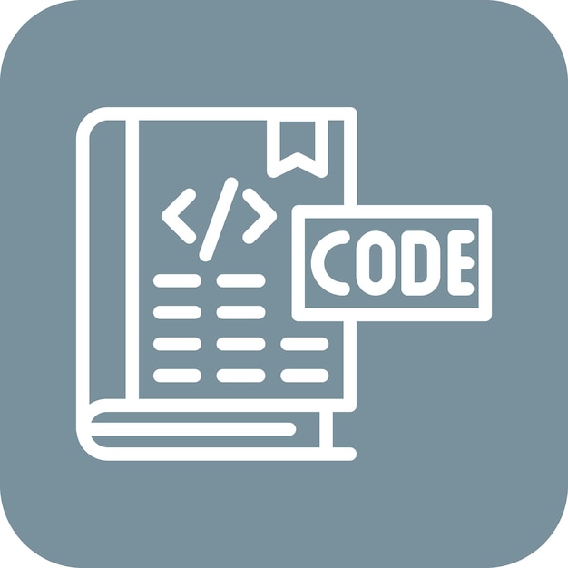 Coding Book vector icon illustration of Education iconset
