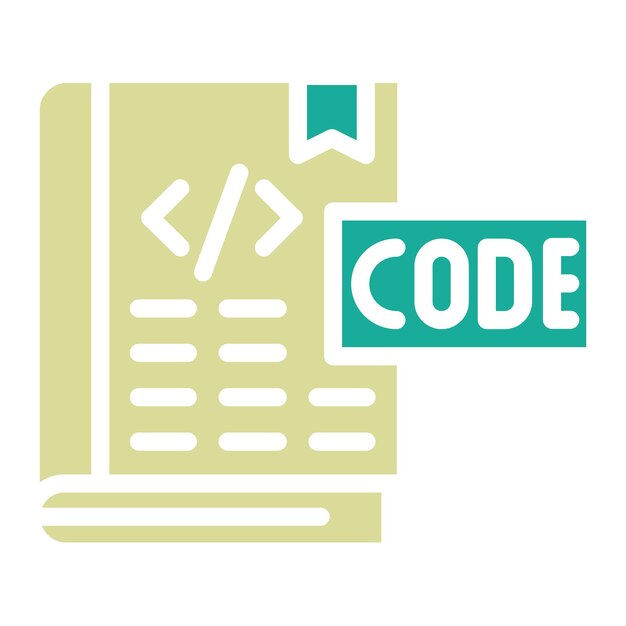 Coding Book vector icon illustration of Education iconset