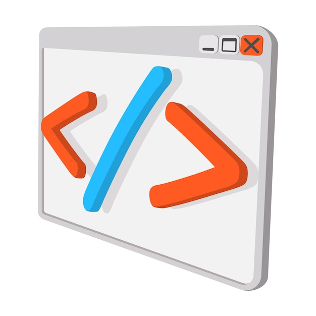 coding cartoon icon on a white background for info graphics websites